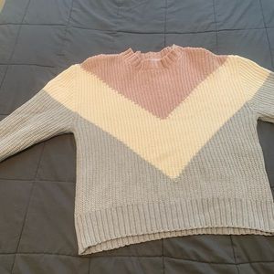 Soft knit chevron sweater